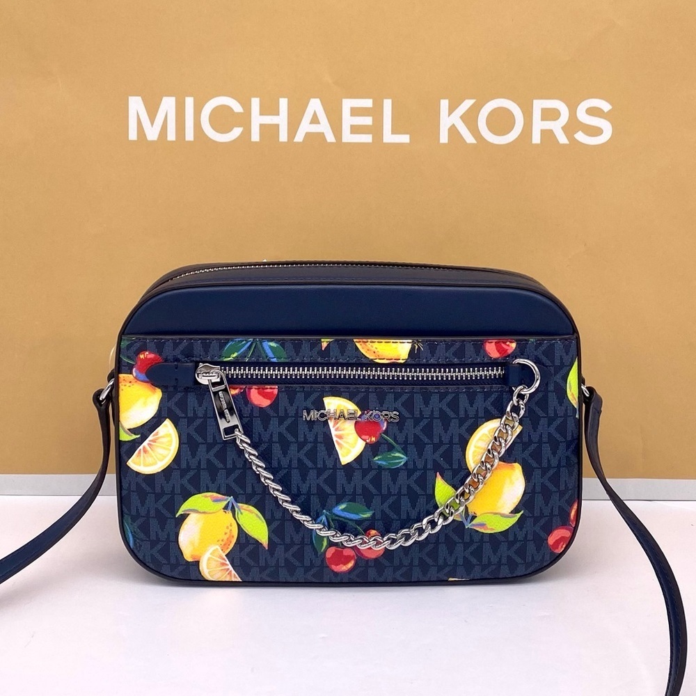 Michael Kors Large EW Zip Chain Crossbody Bag Admiral - Picture 8 of 15